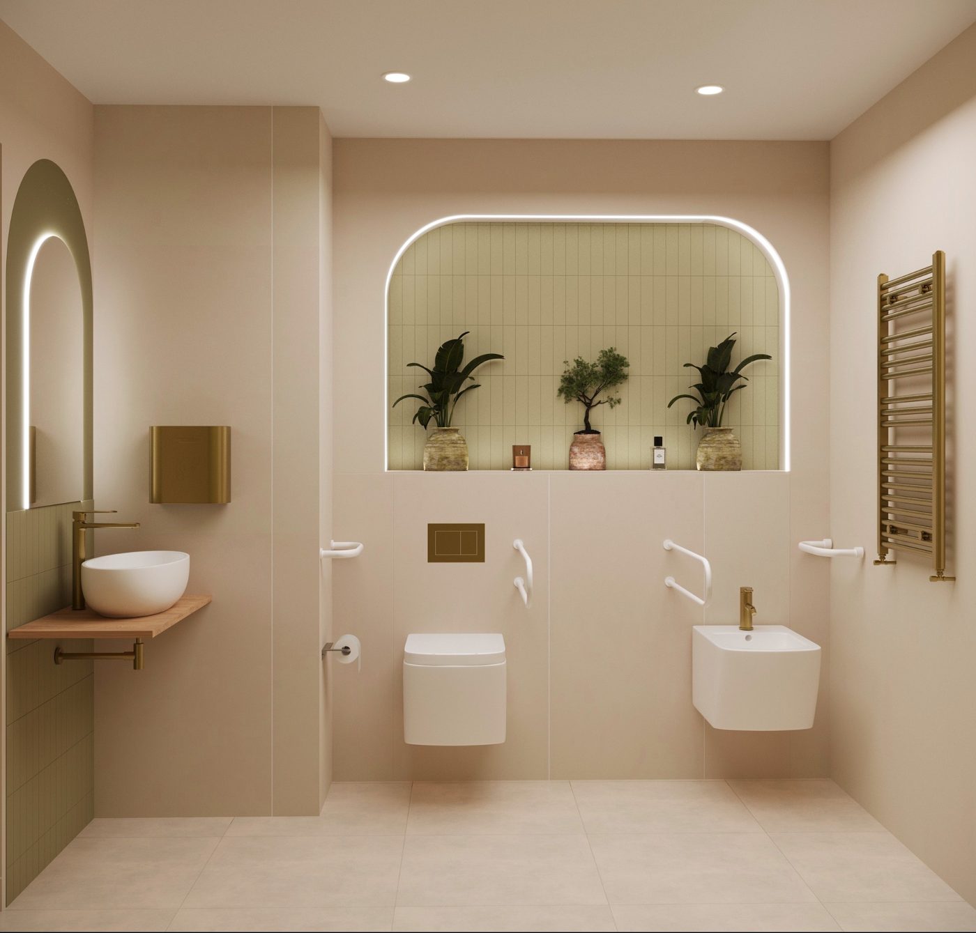 Łazienka gabinetu — projekt SanSi Design