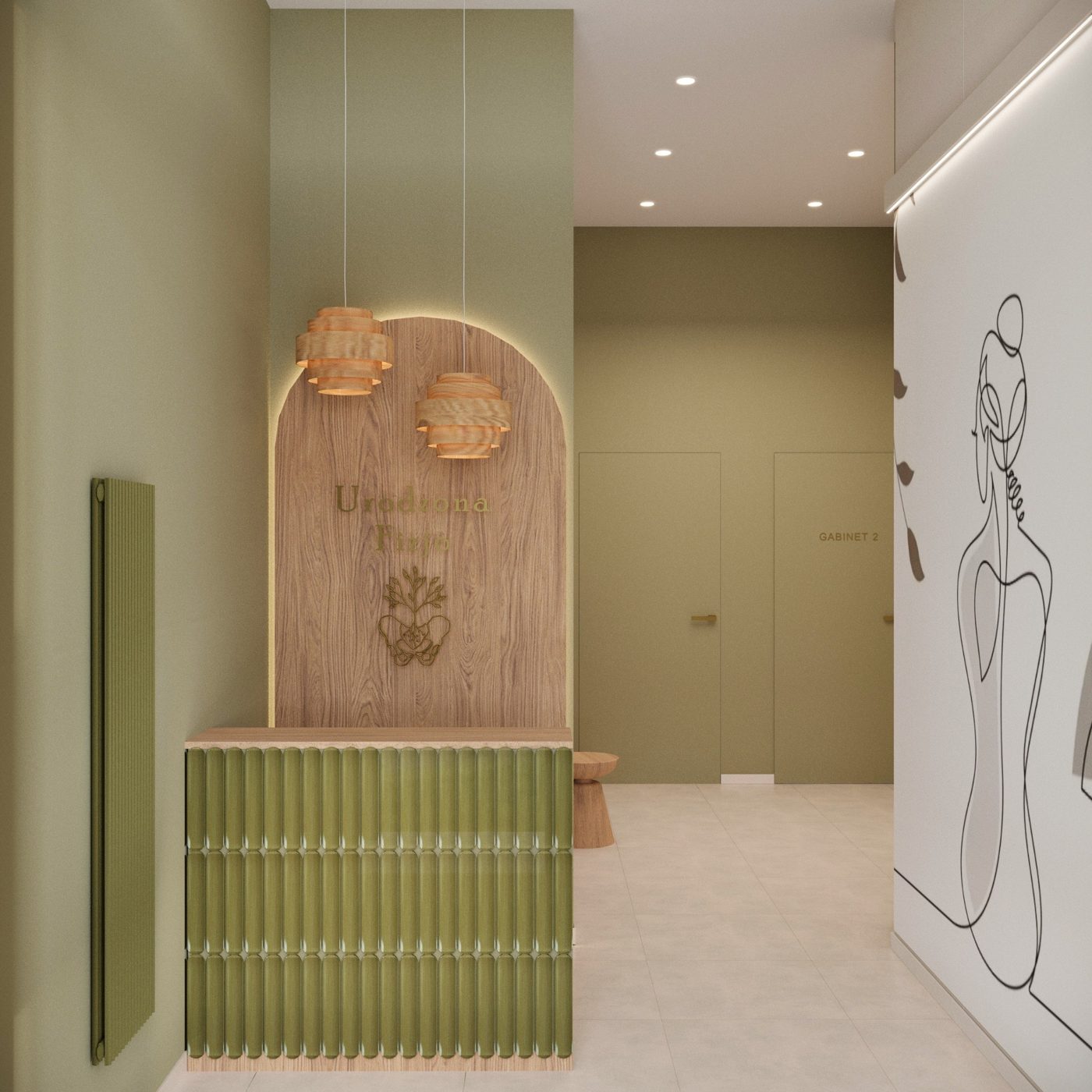 Recepcja gabinetu — projekt SanSi Design